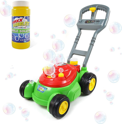 Maxx Bubbles Bubble-N-Go Mower - Bubble Lawn Mower, 4oz Solution - Ages 2-4