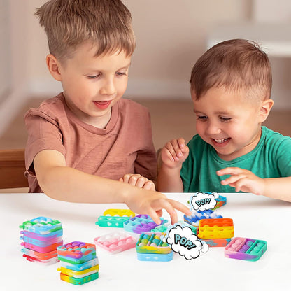 Pop Fidget Toys Bulk Its Party Favors for Kids 30 Pack Mini Pop Keychain It
