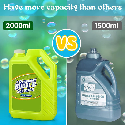 Bubble Solution Refill - 70 OZ Non-Toxic Pre-Mix Refill for Bubble Machine