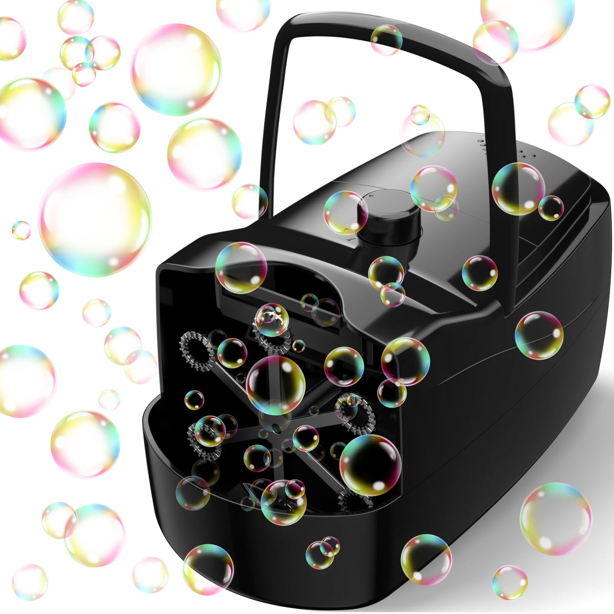 Bubble Machine, Automatic Bubble Blower Maker for Kids or Parties (Black)