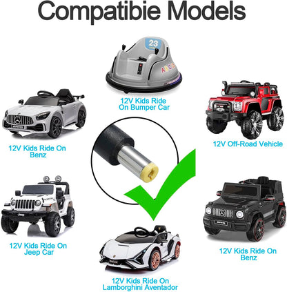 12V Kids Charger for Ride On Car, 12V Various Electric Ride-on Toys Car Battery Charger，12 V Universal Kids Riding Toy Chargers