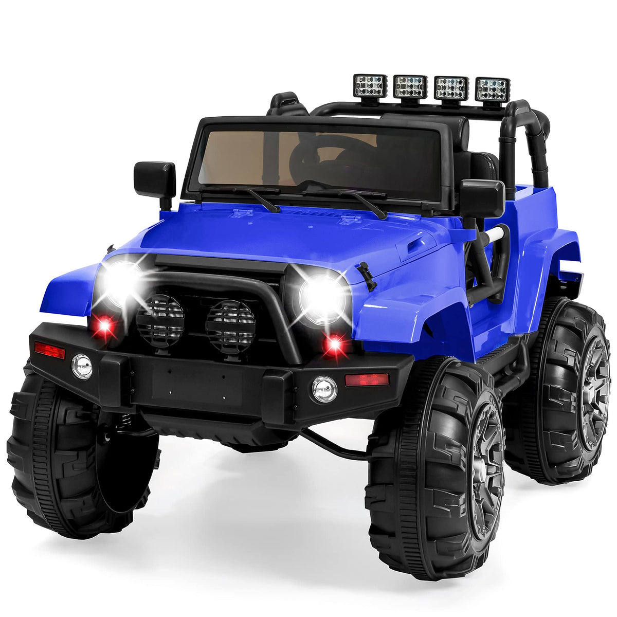 Best Choice Products Jumbo 12V Kids Electric Vehicle Toy Ride On Car with Parent Remote Control for Toddlers, Seat Harness, 65 lb Weight Capacity, Spring Suspension, 3.7 MPH Max Speed - Light Blue