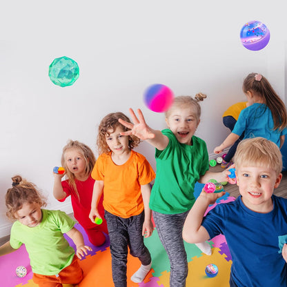 24 Pieces Bouncy Balls 32mm Bounce Balls 6 Styles High Bouncing Balls Toys for Kids Party Favors Birthdays Gift Classroom