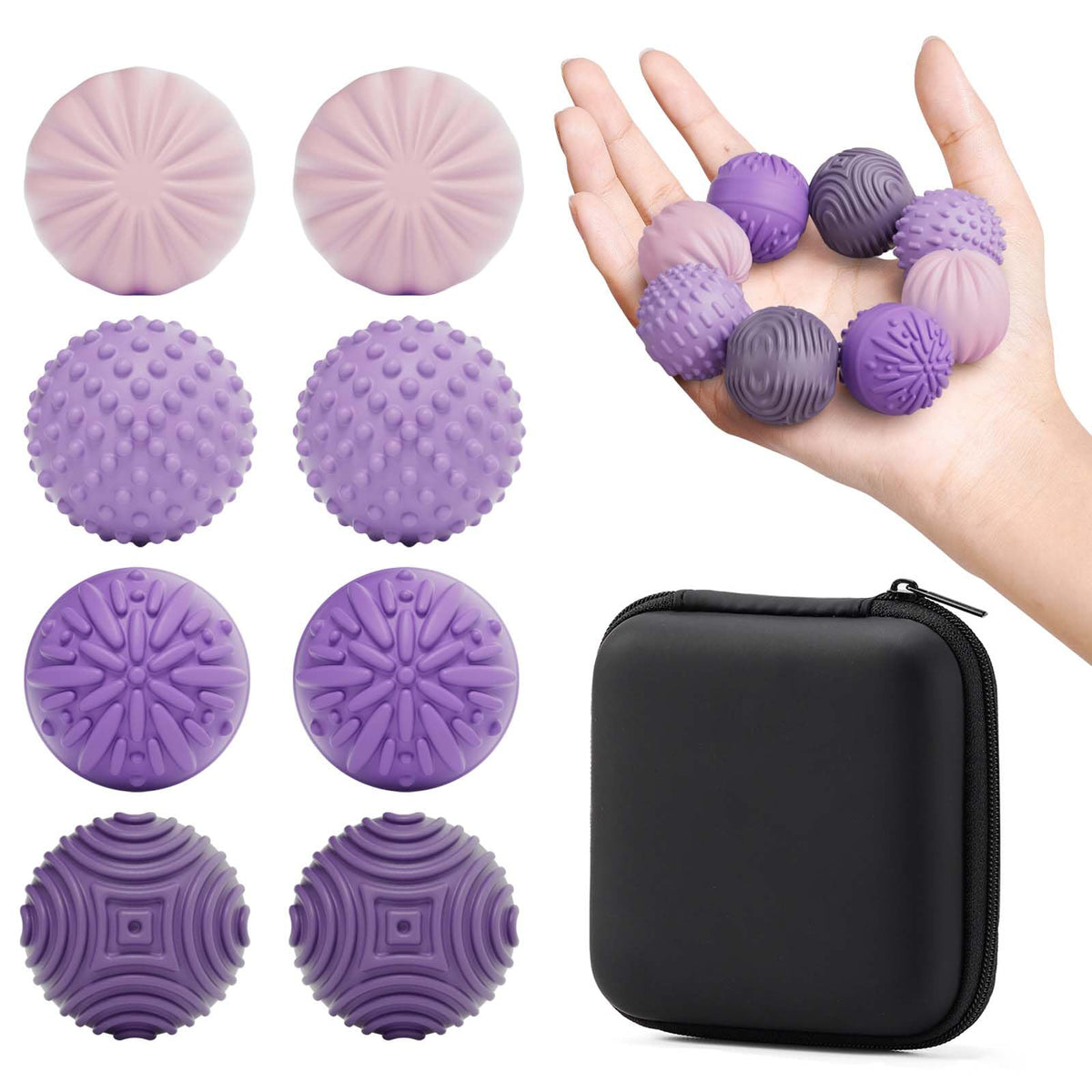 Silicone Magnetic Balls Fidget Toys for Adults & Teens,4PCS Stress Relief Sensory Toys for Autism ADHD Anxiety,Fun Textures Gadgets,Office Desk Toy,Stocking Stuffers for Women Men Teen Gift