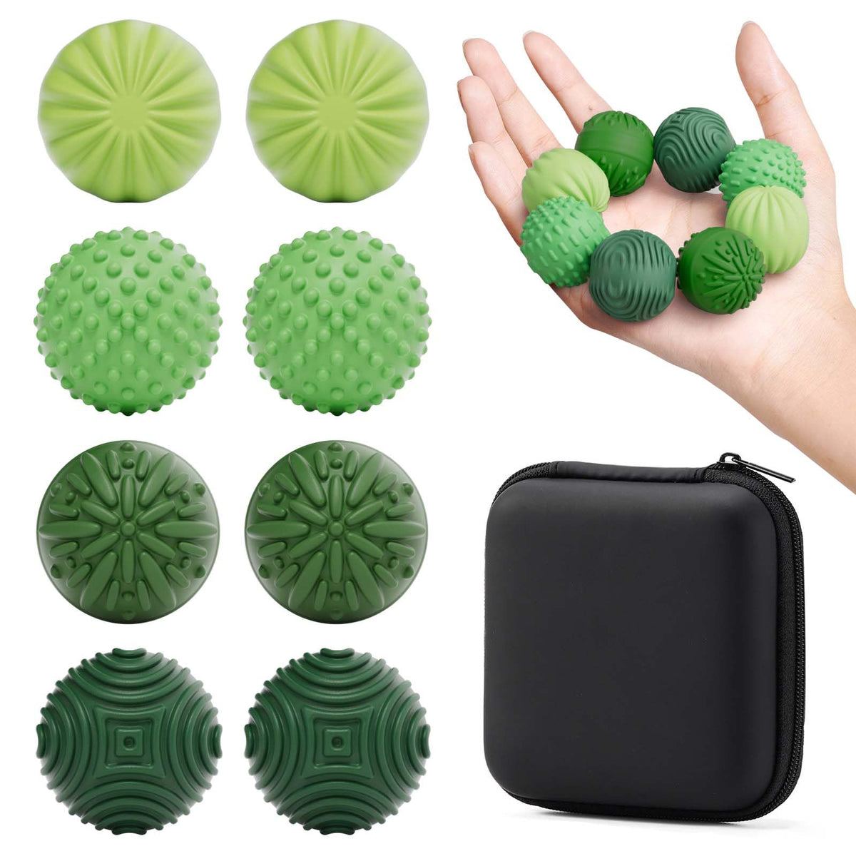 Silicone Magnetic Balls Fidget Toys for Adults & Teens,4PCS Stress Relief Sensory Toys for Autism ADHD Anxiety,Fun Textures Gadgets,Office Desk Toy,Stocking Stuffers for Women Men Teen Gift