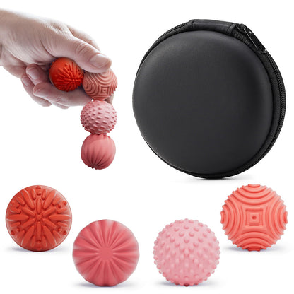 Silicone Magnetic Balls Fidget Toys for Adults & Teens,4PCS Stress Relief Sensory Toys for Autism ADHD Anxiety,Fun Textures Gadgets,Office Desk Toy,Stocking Stuffers for Women Men Teen Gift