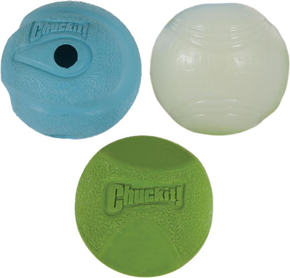 Chuckit! Ultra and Rugged Dog Balls, High-Bounce Fetch, Medium, Set of 3