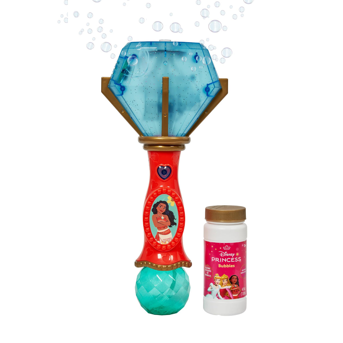 Little Kids Disney Mickey Mouse Light and Sound Musical Bubble Wand, Includes Bubble Solution, Multi (20511)