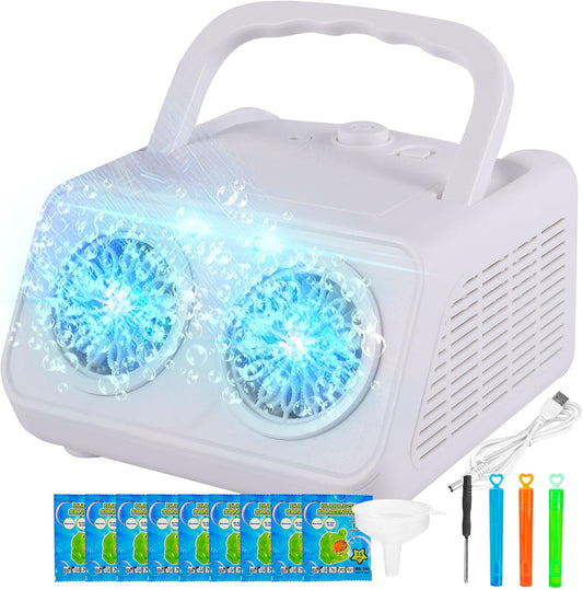 SHCKE Automatic Bubble Machine with 2 Fans,20000+ Bubbles/Min
