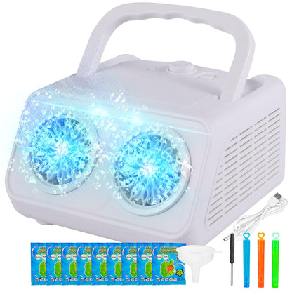 SHCKE Automatic Bubble Machine with 2 Fans,20000+ Bubbles/Min