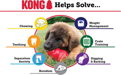 KONG Classic Stuffable Dog Toy, Natural Rubber Chew, for Large Dogs