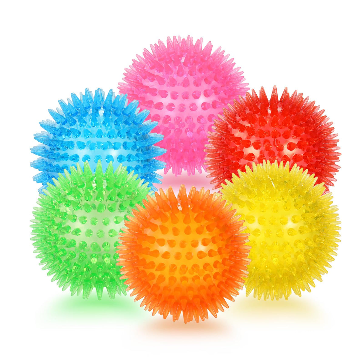 petizer 3 Pack 2.5” Squeaky Dog Toy Balls, Floating Pool Balls, Spiky Dog Balls Water Toys, Durable Interactive Fetch Toys for Puppy, Dog Chew Toys for Teething (2.5", Small Dog)