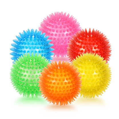 petizer 3 Pack 2.5” Squeaky Dog Toy Balls, Floating Pool Balls, Spiky Dog Balls Water Toys, Durable Interactive Fetch Toys for Puppy, Dog Chew Toys for Teething (2.5", Small Dog)