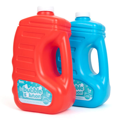 Darice 2 Pack 128oz Bubble Solution Refill for Bubble Machines & Blowers - Easter, Weddings, Birthdays, Outdoor - 4 Big Bubble Wands Included - Non-Toxic Safe for Toddlers & Kids, Colors May Vary