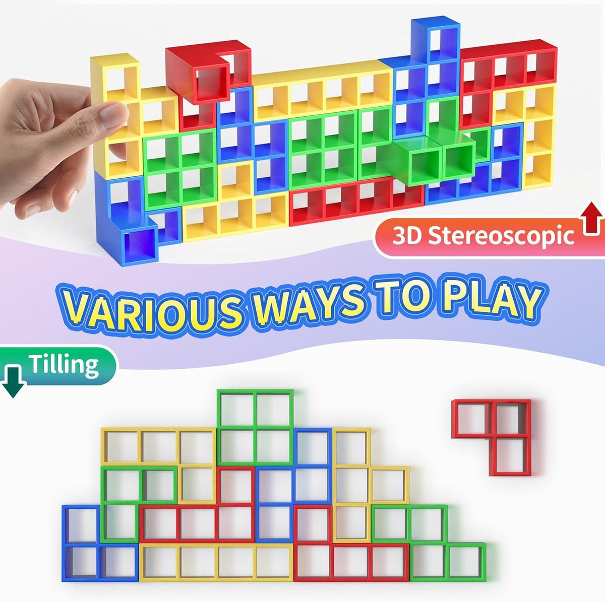 Ziogogco 48Pcs Balance Stacking Blocks Game, Gift for Kids Ages 3-14