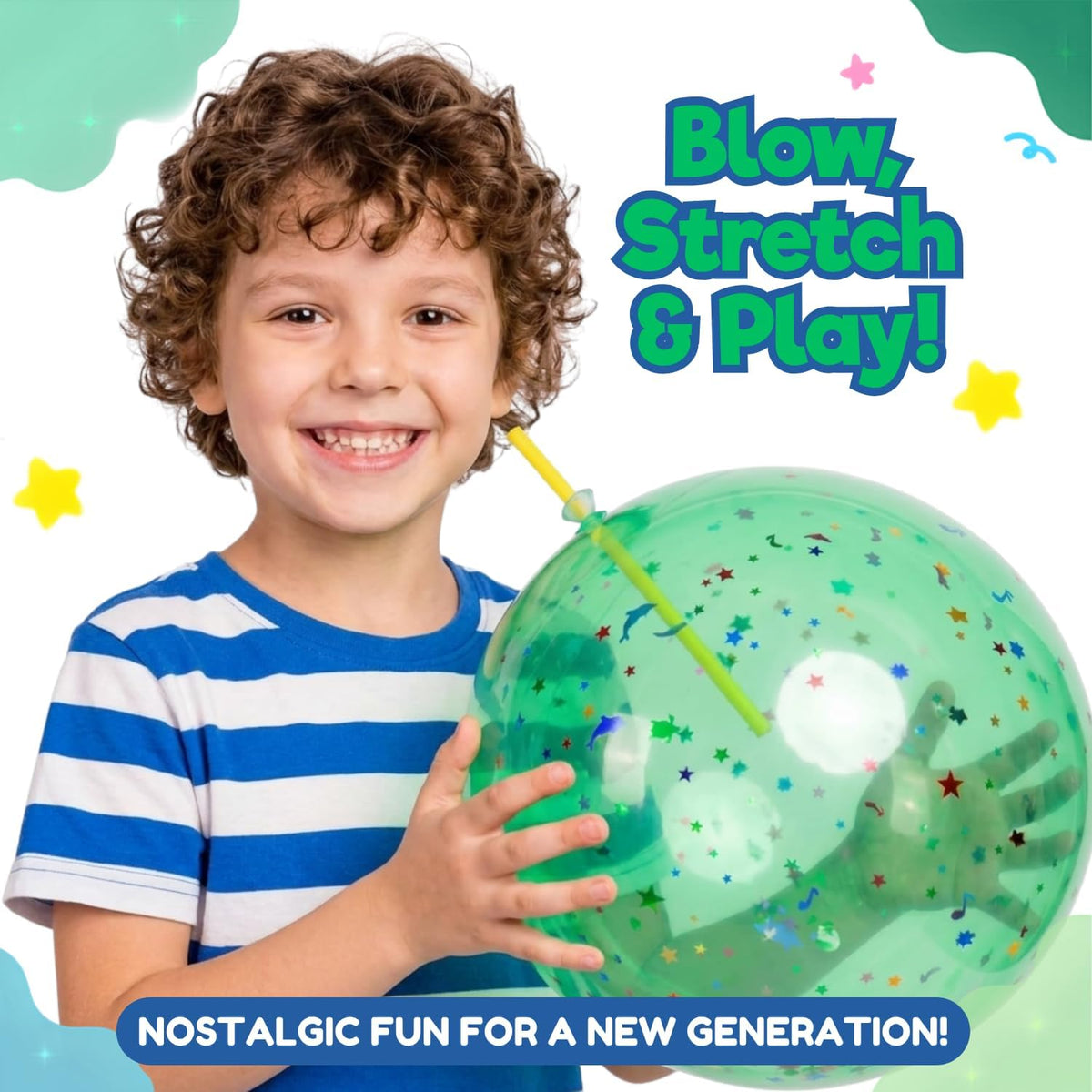JA-RU Bloonies Elastic Bubble Balloon Variety (1 Pack) 774-1A