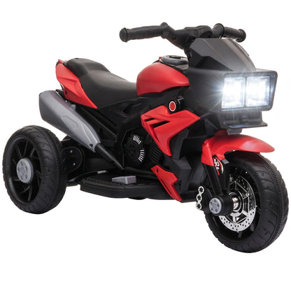 Aosom 6V Kids Motorcycle Toddler Ride-on Toy 3-Wheel Music Horn Blue