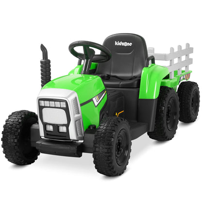 Kidzone 12V 7Ah Premium Electric Tractor Ride On Toy, Red