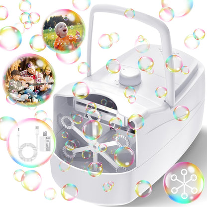Bubble Machine, Automatic Bubble Blower Maker for Kids or Parties (Black)