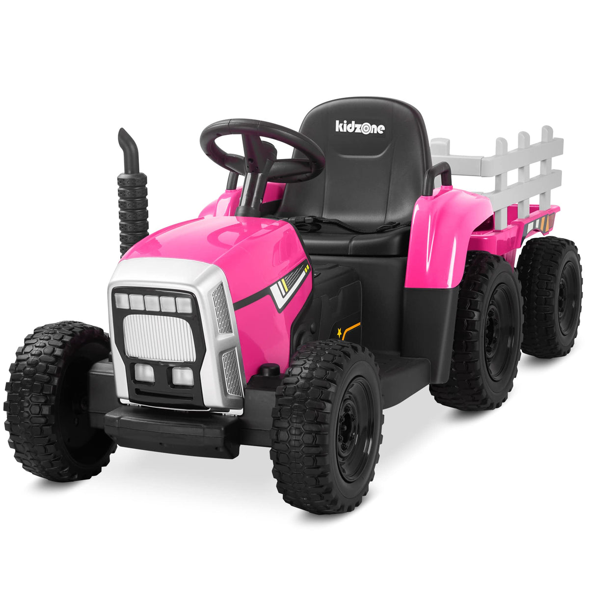 Kidzone 12V 7Ah Premium Electric Tractor Ride On Toy, Red
