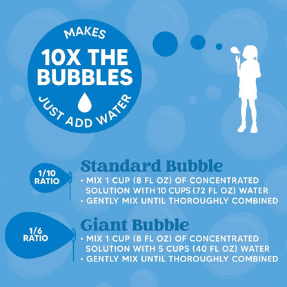 JOYIN 100 Oz Concentrated Bubble Solution (up to 8 Gallon) for Large Party in Summer Celebrations, Party Favor, Bubble Summer Toy, Classroom Prizes, Easter (Blue)
