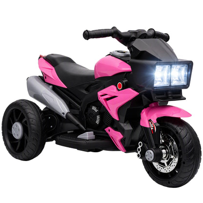 Aosom 6V Kids Motorcycle Toddler Ride-on Toy 3-Wheel Music Horn Blue