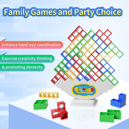 Ziogogco 48Pcs Balance Stacking Blocks Game, Gift for Kids Ages 3-14
