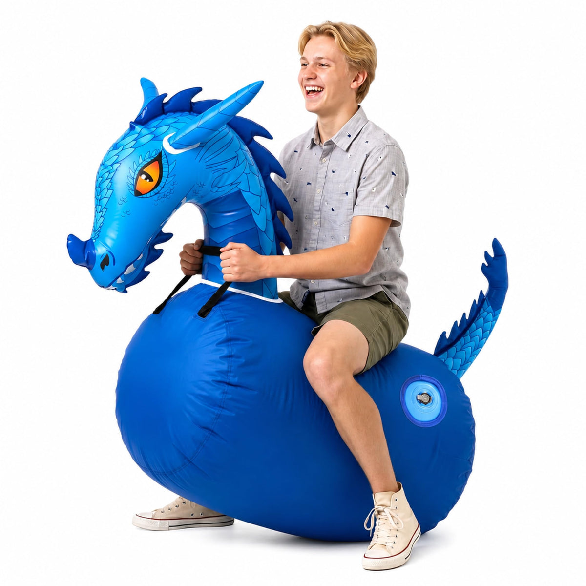 Waddle Hip Hopper Inflatable Hopping Animal Bouncer Brown Bull, Ages 2 and Up, Supports Up to 85 Pounds