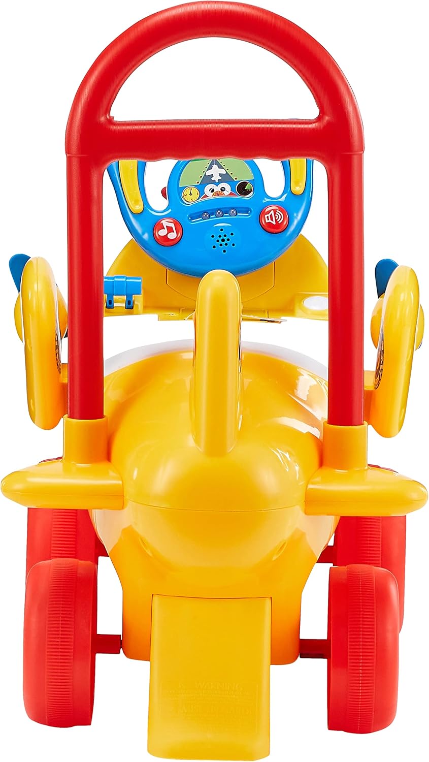 Kiddieland Sesame Street Elmo's Activity Plane Ride-On, Lights & Sounds