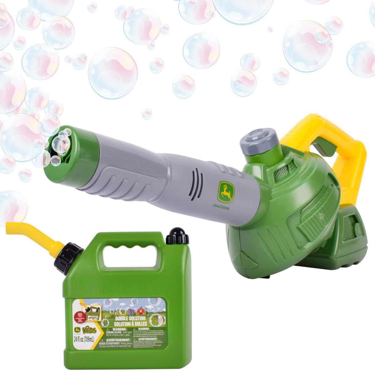 John Deere Bubble Leaf Blower - 24 oz Refill, Bubble Machine - Ages 3+