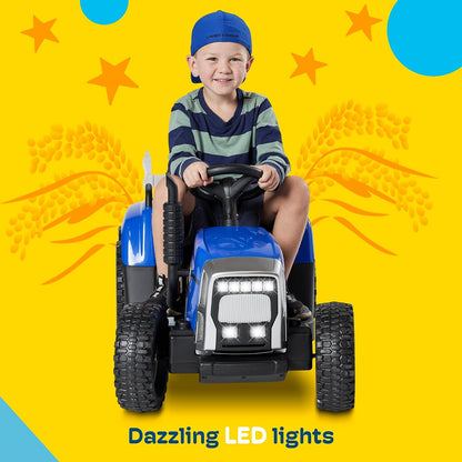 Kidzone 12V 7Ah Premium Electric Tractor Ride On Toy, Red
