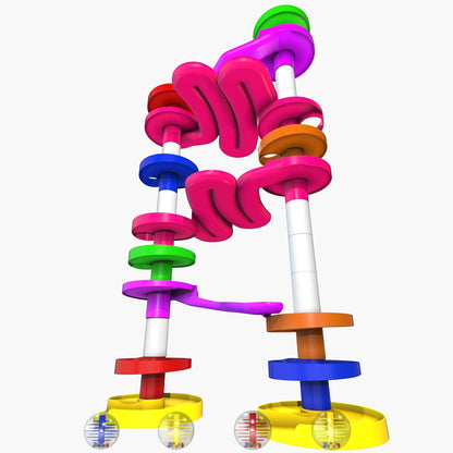 WEofferwhatYOUwant Super Ball Drop Tower - Safe Large Balls Long Ramps 10M+