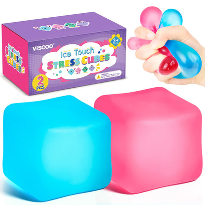 VISCOO 4 Pack Stress Cube,Slow Rising Cube Stress Balls for Adults Kids