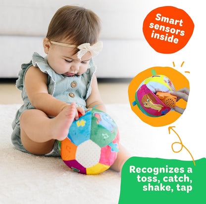 Move2Play, Interactive Baby Ball with 30+ Sounds & Songs | Toys for 1 Year Old Boys & Girls | Baby Toys 6-12+ Months | Musical Crawling Ball for Toddlers 1-3 | 1st Birthday Gift