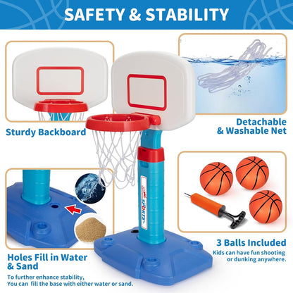 Toddler Basketball Hoop, Kids Toys Basketball Hoops for Indoor Outdoor Play