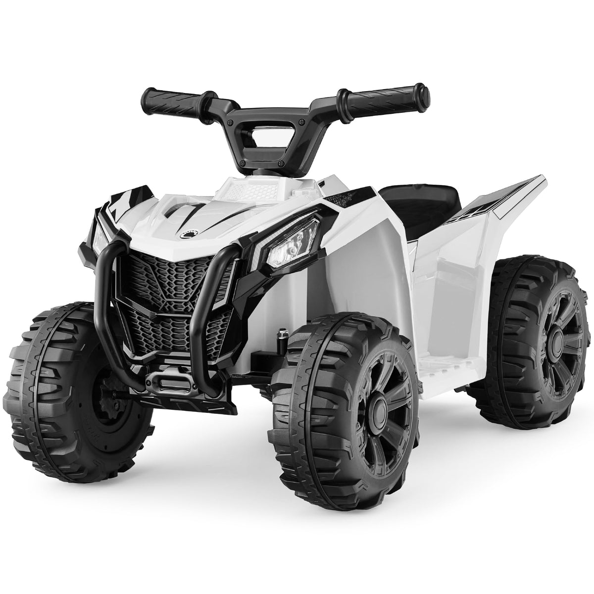 Best Choice Products 6V Kids Ride On Toy, 4-Wheeler Quad ATV Play Car w/ 1.8MPH Max Speed, Treaded Tires, Rubber Handles, Push-Button Accelerator - White