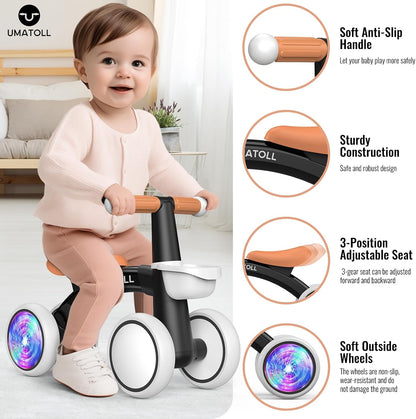 Umatoll Baby Balance Bike Toy for 1 Year Old Boy Girl, First Birthday Gift