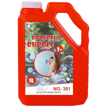 Lulu Home 33.8 OZ/1 L Concentrated Bubble Solution, Refill for Bubble Machines, Giant Wands, and Blowers - Up to 2.5 Gallons for Kids' Birthday Parties