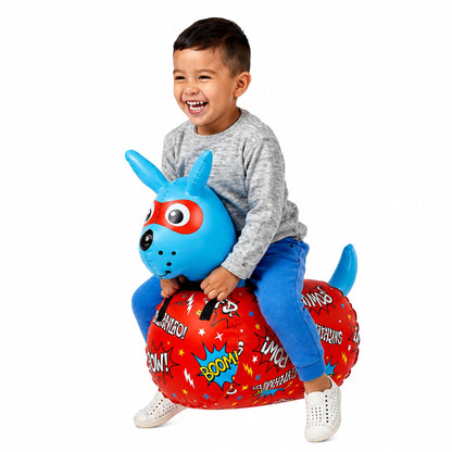 Waddle Hip Hopper Inflatable Hopping Animal Bouncer Brown Bull, Ages 2 and Up, Supports Up to 85 Pounds
