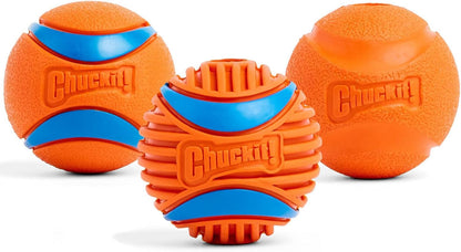 Chuckit! Ultra and Rugged Dog Balls, High-Bounce Fetch, Medium, Set of 3