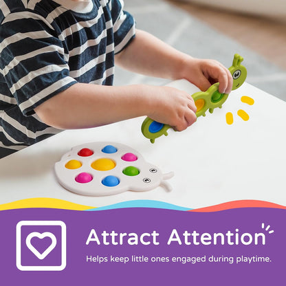LiKee Fidget Popper Baby Toy, Montessori Sensory Travel Toys for 10M+