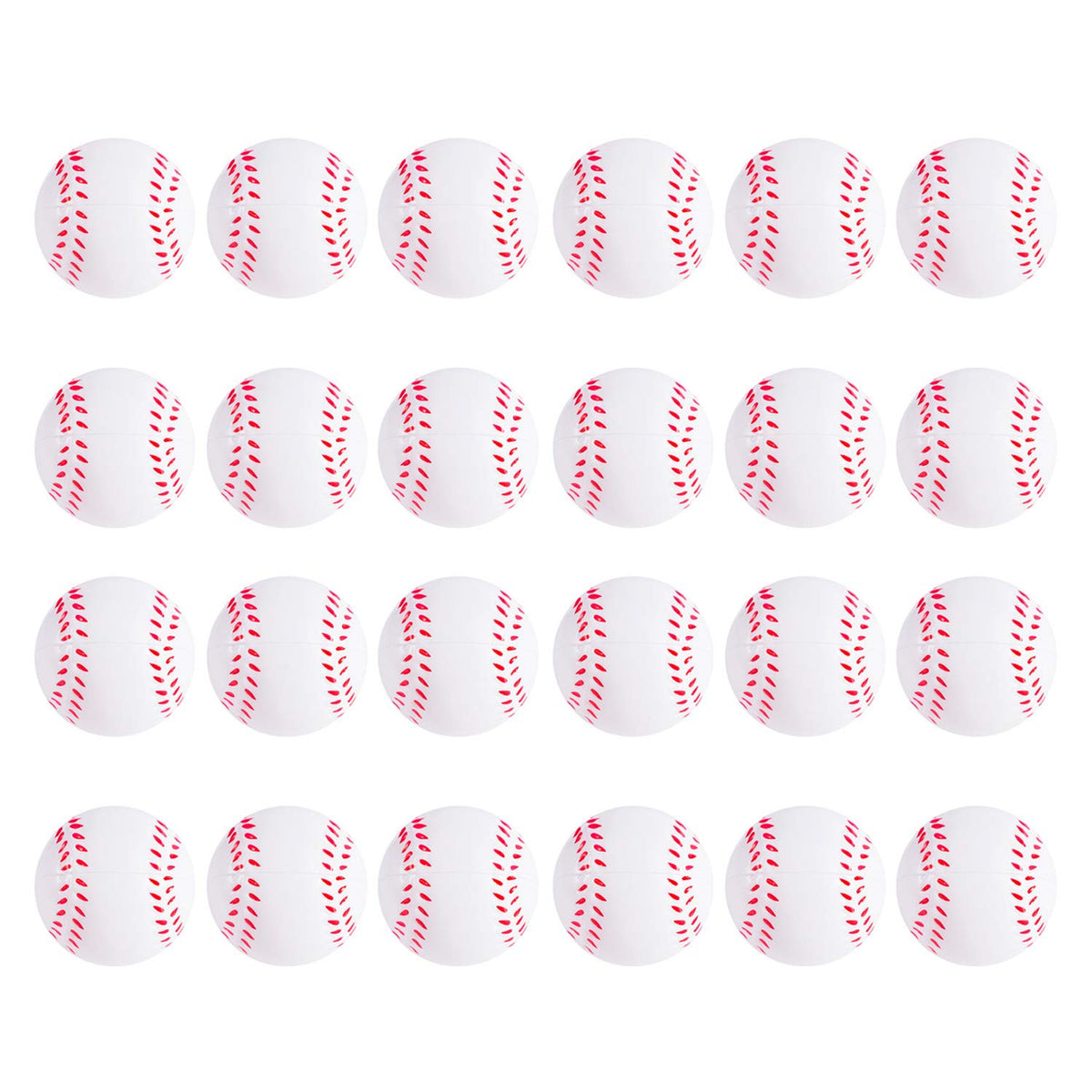 Super Z Outlet Mini Foam Sports Balls 24 Pack for Kids Adults Mini Baseball Football Basketball Soccer Stress Toy Game Party Decoration