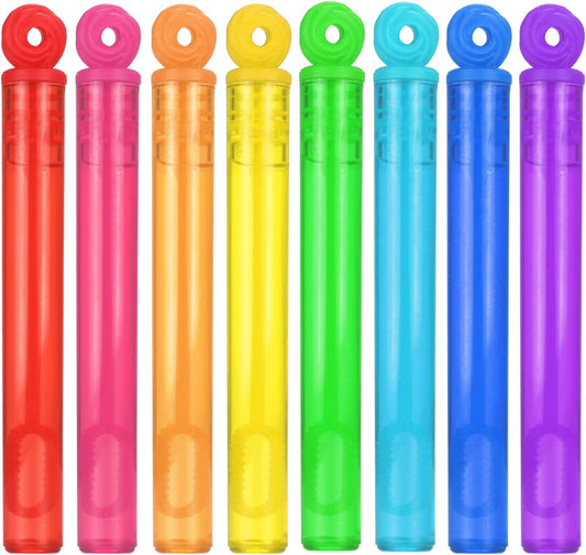 32 Piece Mini Bubble Wands Bulk, 8 Color Bubbles Party Favor Assortment Box