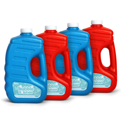 Darice 2 Pack 128oz Bubble Solution Refill for Bubble Machines & Blowers - Easter, Weddings, Birthdays, Outdoor - 4 Big Bubble Wands Included - Non-Toxic Safe for Toddlers & Kids, Colors May Vary
