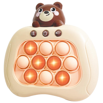 Intoypad Handheld Speed Push Pop Game Fun Sensory Fidget Toy for Kids White