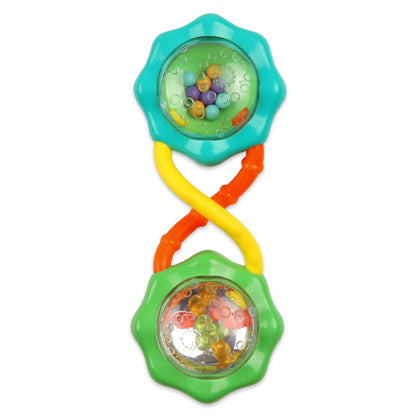 Bright Starts Easy-Grasp Oball Bundle Gift Set - Grasp The Day, Ball and Rattle Toys 2-Pack, BPA Free, Unisex, Newborn+