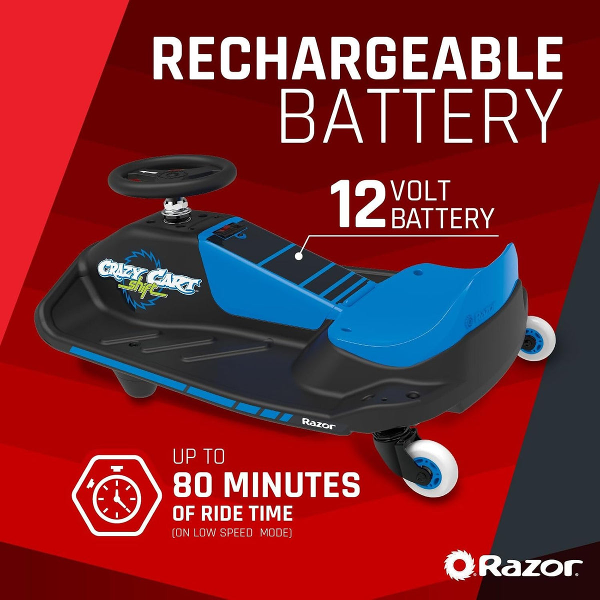 Crazy Cart Shift Go Kart | Electric Drift Cart
