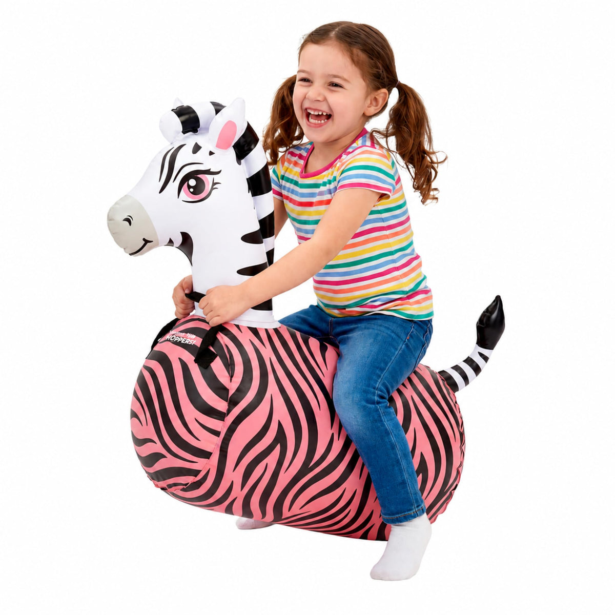 Waddle Hip Hopper Inflatable Hopping Animal Bouncer Brown Bull, Ages 2 and Up, Supports Up to 85 Pounds