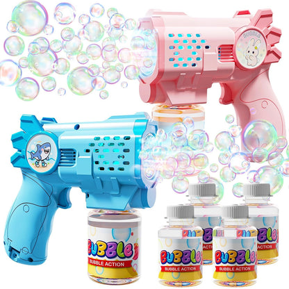 EagleStone 2 PCS Bubble Guns for Toddlers 2 Bubble Solution, 20 Concentrate