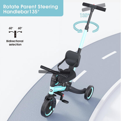 newyoo TR007 5-in-1 Tricycle for Toddlers 1-3, Toddler Bike, Birthday Gift